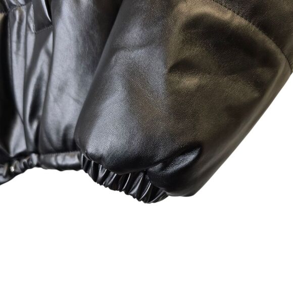 SHEIN Women's L Black Zip Puffer Crop Jacket - Picture 13 of 16